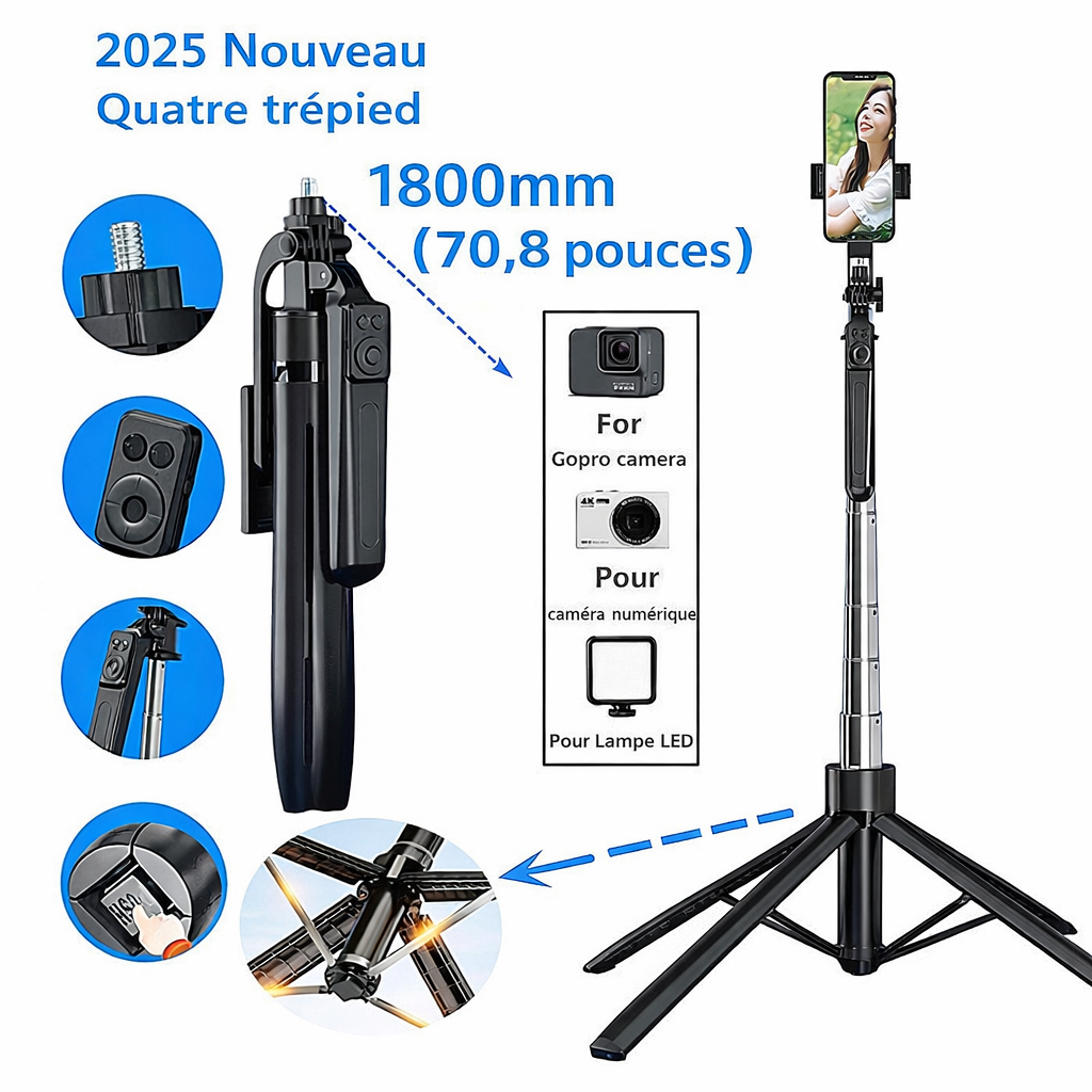 Trépied Selfie Stick avec Suivi IA