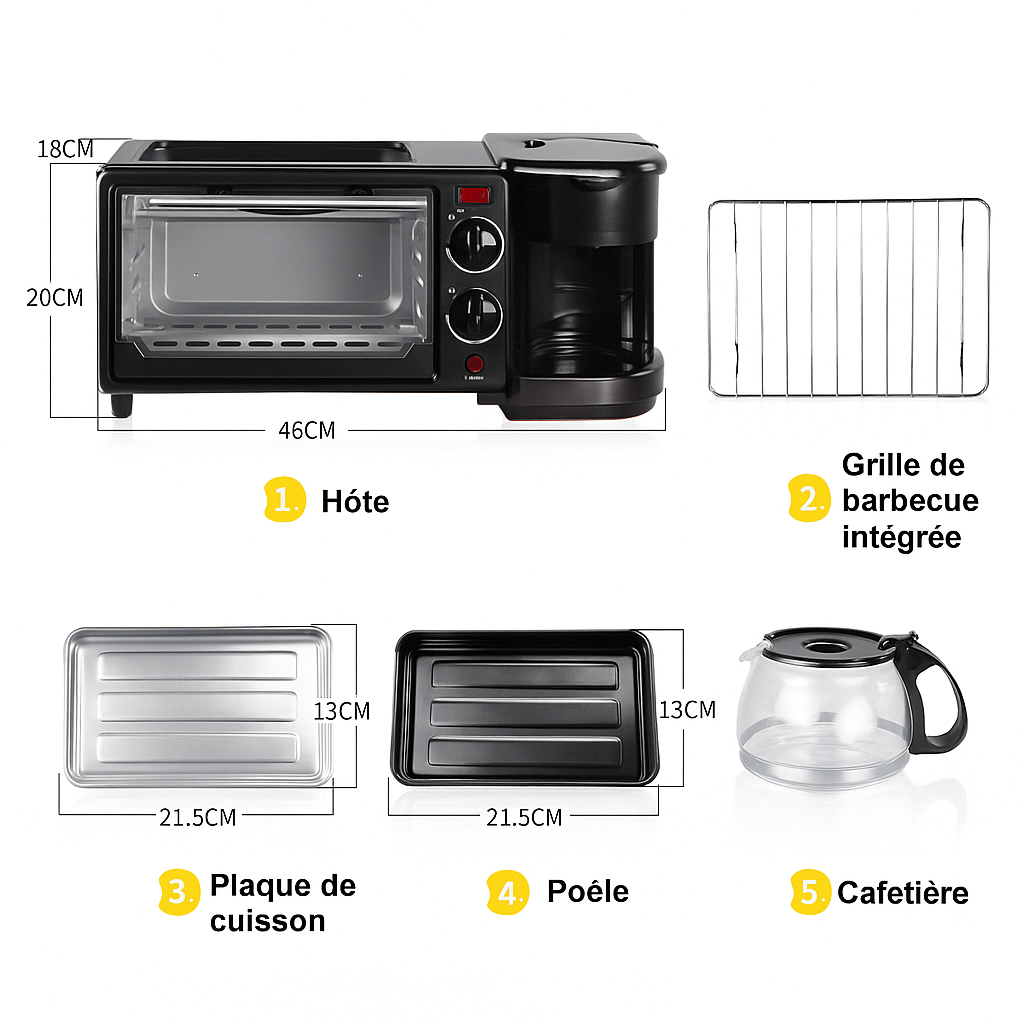 Mini-four 3 en 1