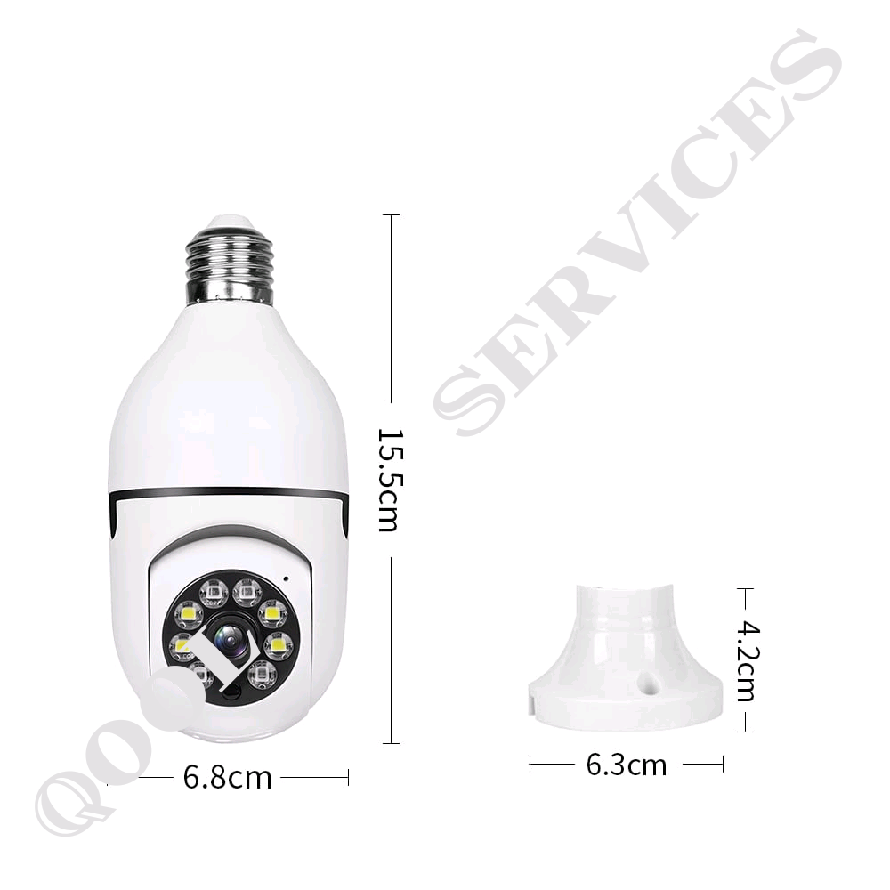 Caméra Ampoule Wi-Fi E27 Rotative 360°