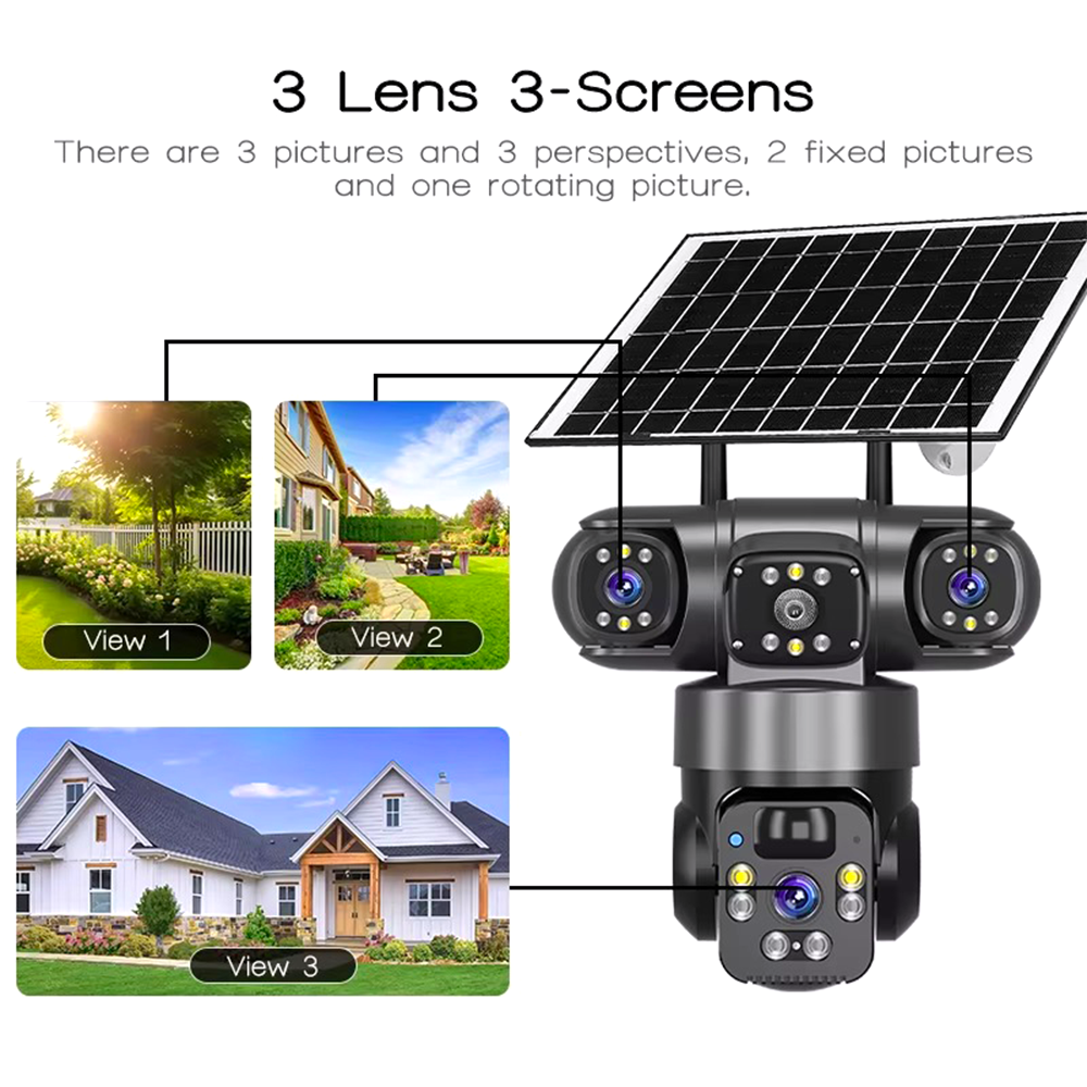 Caméra de Surveillance Solaire 12MP 11ᵉ Génération